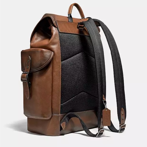 NWT Coach Hitch Backpack in Dark Saddle - Picture 4 of 8